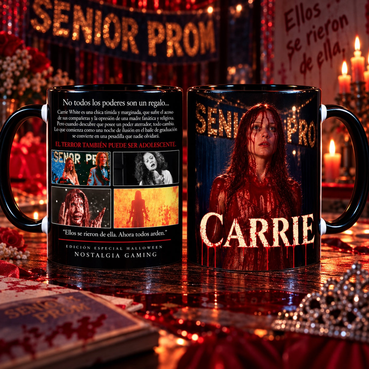 Taza Carrie, vista de ambas caras