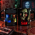Taza Saw, vista principal con ambas caras