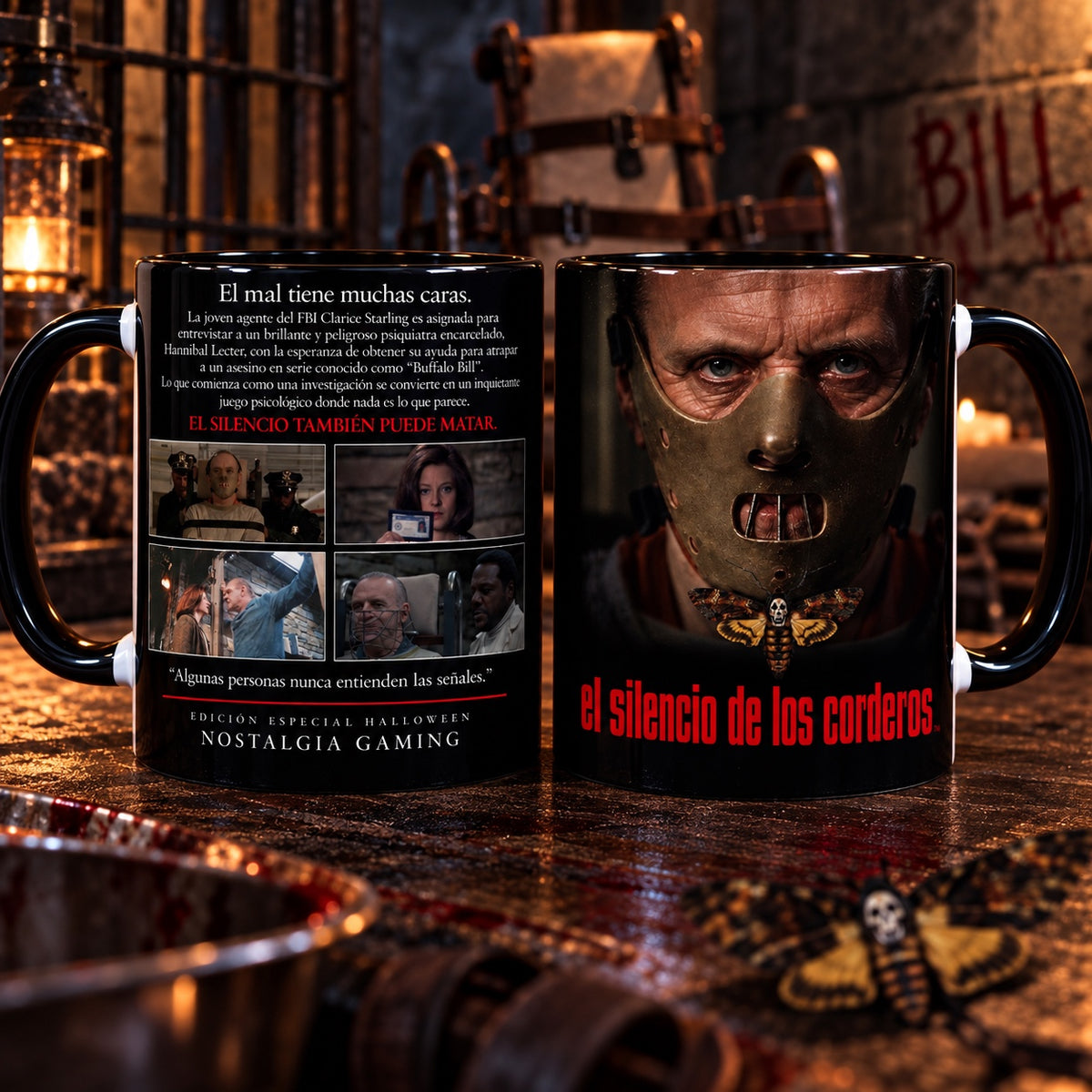 Taza El Silencio de los Corderos, vista de ambas caras