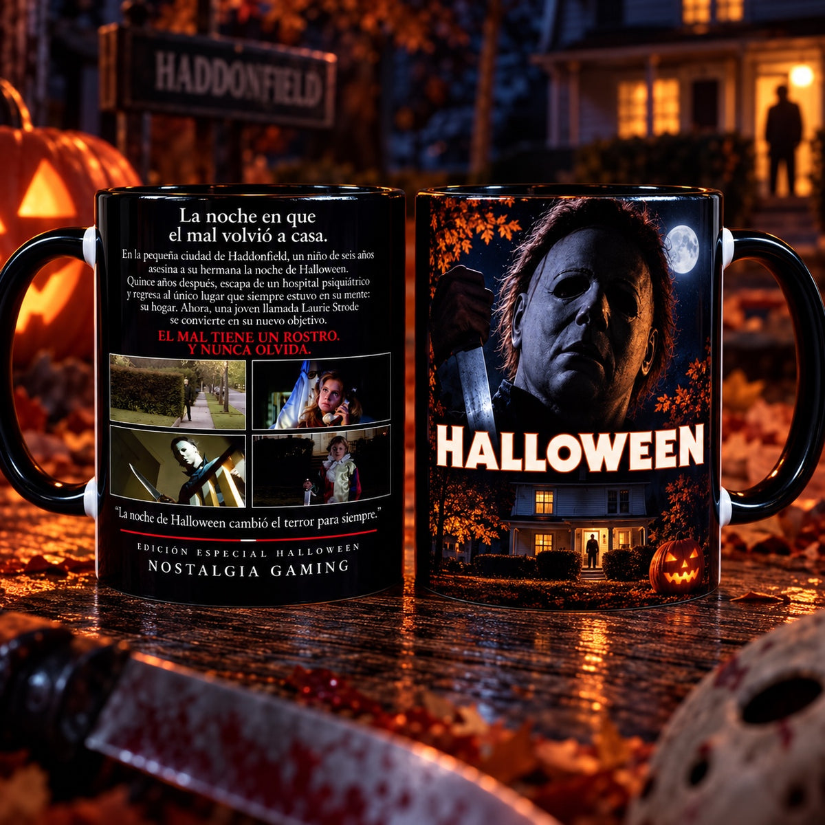 Taza Halloween, vista de ambas caras