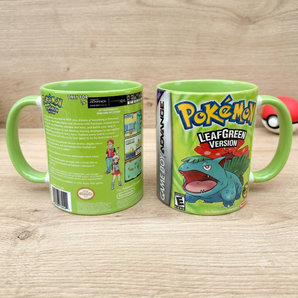 Taza Pokémon Verde Hoja 🌿