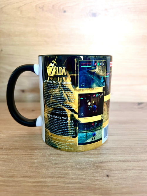Taza Zelda Ocarina of Time · Nintendo 64 · trasera