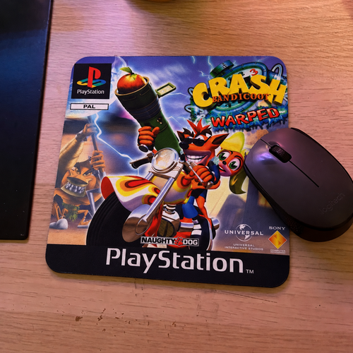 Mousepad Crash Bandicoot 3 Warped 20x20 cm