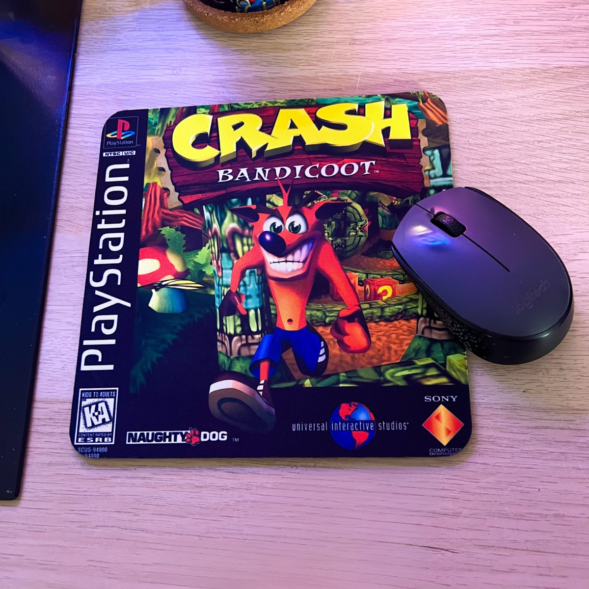 Mousepad Crash Bandicoot 20 × 20 cm
