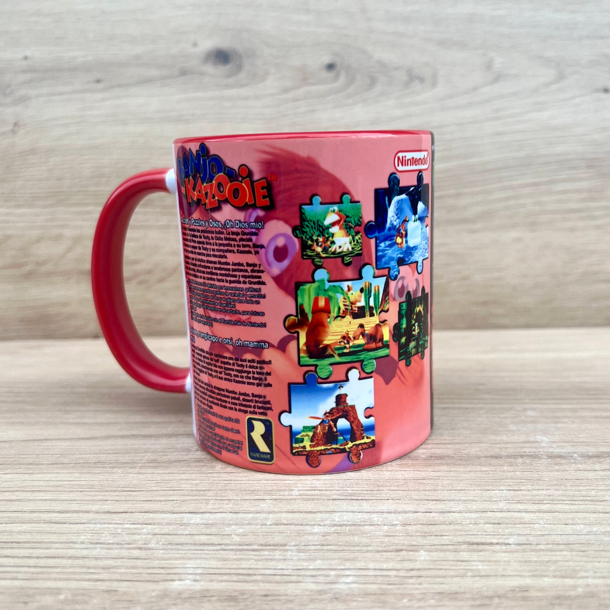 Taza Banjo-Kazooie para Nintendo 64, vista trasera