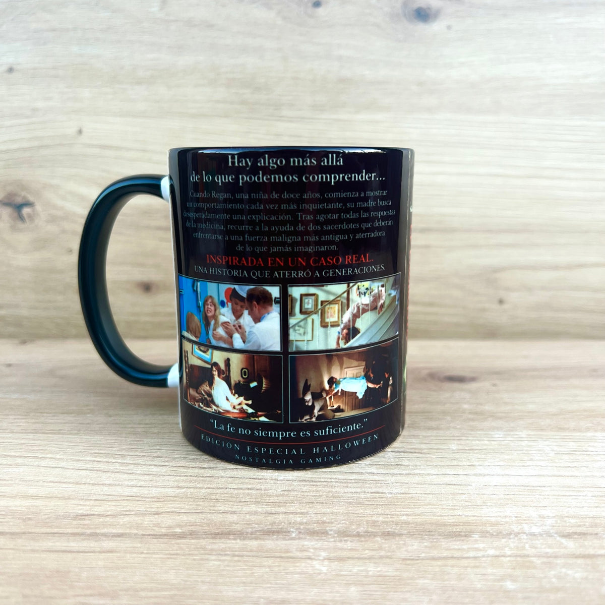 Taza El Exorcista, vista trasera