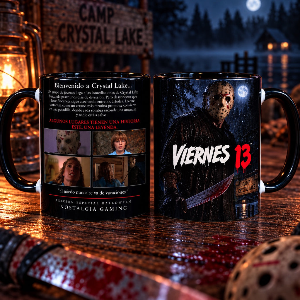 Taza Viernes 13, vista de ambas caras