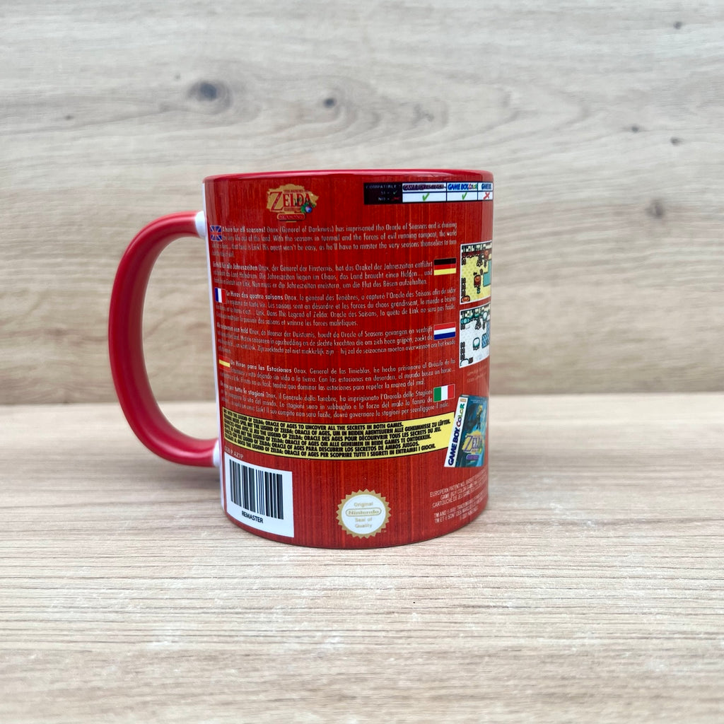 Taza The Legend of Zelda: Oracle of Seasons para Game Boy Color, vista trasera