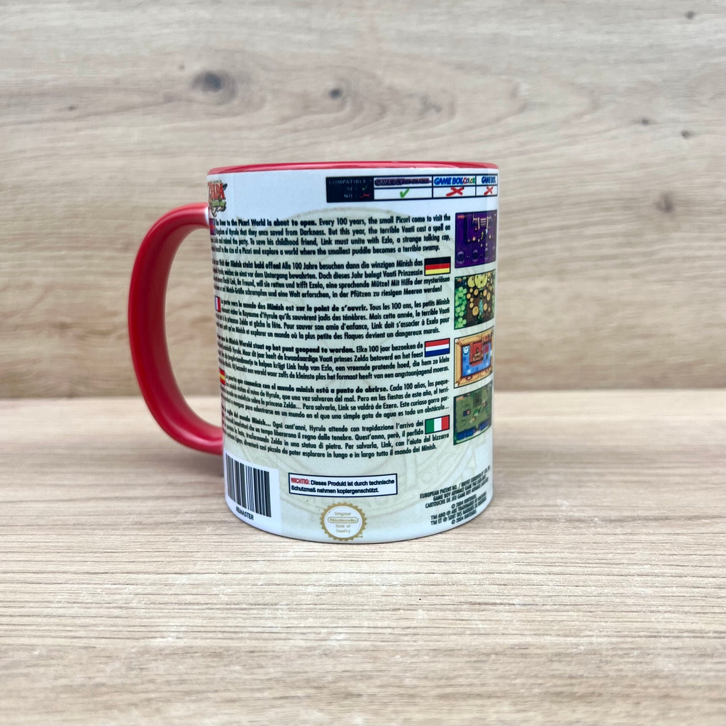 Taza The Legend of Zelda: The Minish Cap para Game Boy Advance, vista trasera