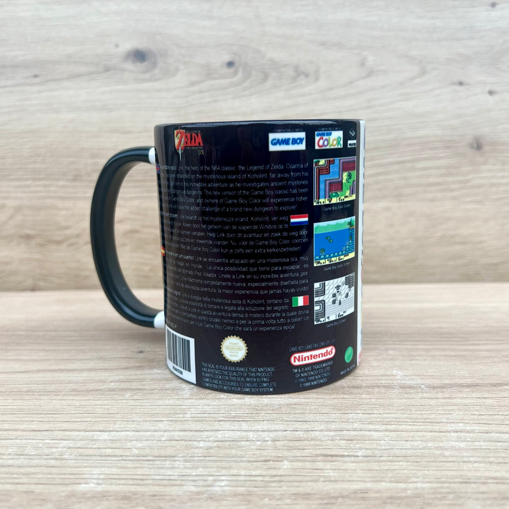Taza The Legend of Zelda Link’s Awakening DX Game Boy Color · trasera