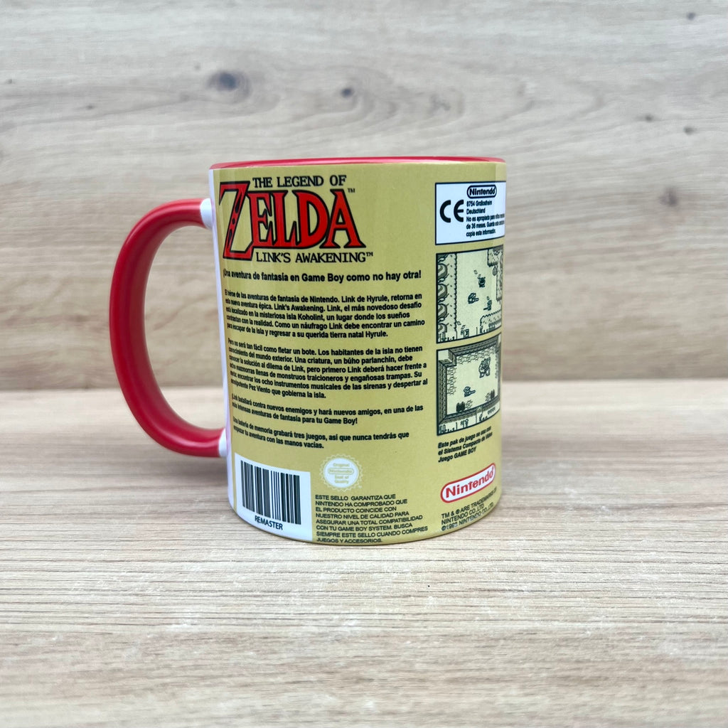 Taza The Legend of Zelda Link’s Awakening Game Boy · trasera
